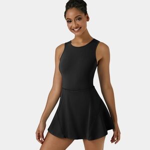 Halara active tennis dress XL with built in shorts and pockets Black